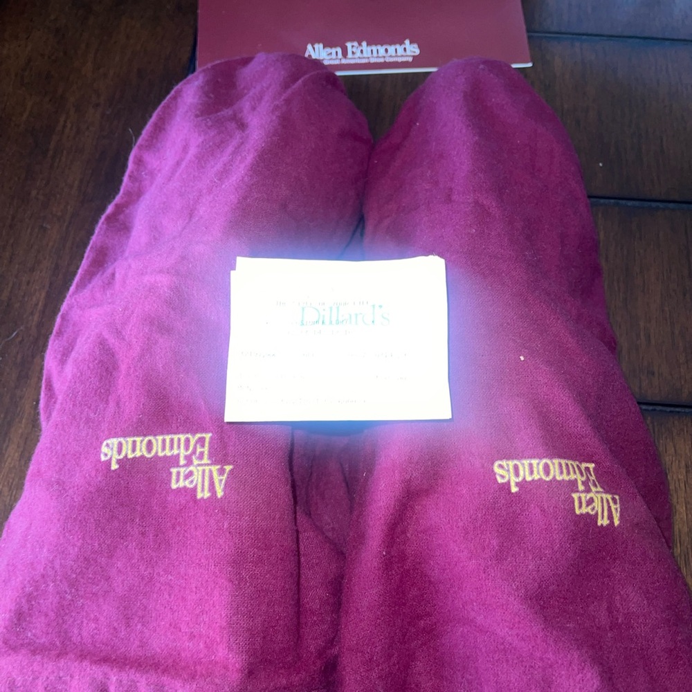 Allen Edmonds Burgundy Shoe Bags